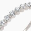 925 Sterling Silver Half Studded Round Diamond Band - Image 6
