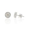 925 Sterling Silver Halo Diamond Solitaire Stud Earrings - Image 3