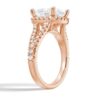 925 Sterling Silver Halo Princess Cut Diamond Engagement Ring Split Band - Image 10