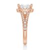 925 Sterling Silver Halo Princess Cut Diamond Engagement Ring Split Band - Image 11
