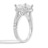 925 Sterling Silver Halo Princess Cut Diamond Engagement Ring Split Band - Image 4