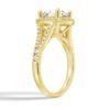 Elegant halo ring with balanced round stone setting