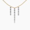925 Sterling Silver Hanging Nude Diamond Necklace