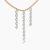 925 Sterling Silver Hanging Nude Diamond Necklace - Image 4