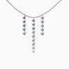 925 Sterling Silver Hanging Nude Diamond Necklace - Image 5