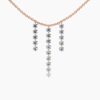 925 Sterling Silver Hanging Nude Diamond Necklace - Image 6