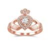 Sterling silver ring with thick gold plating and rhodium finish