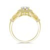 Round CZ diamond ring with polished silver and classic sparkle