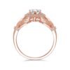 Classic sterling silver ring with refined crown-inspired setting