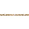 925 Sterling Silver Heart Diamond Bezel Chain Bracelet