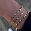 925 Sterling Silver Heart Diamond Bezel Chain Bracelet - Image 2