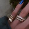 925 Sterling Silver Heart Diamond Bezel Ring - Image 3
