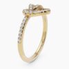 925 Sterling Silver Heart Diamond Knot Ring - Image 4