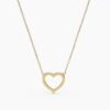 925 Sterling Silver Heart Diamond Necklace
