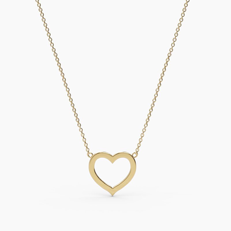 925 Sterling Silver Heart Diamond Necklace