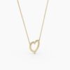 925 Sterling Silver Heart Diamond Necklace - Image 3