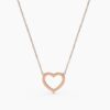 925 Sterling Silver Heart Diamond Necklace - Image 5