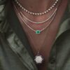 925 Sterling Silver Heart Diamond Tennis Necklace - Image 2