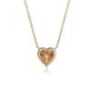 Goldstone heart pendant in 925 sterling silver with gold plating