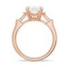 Gold-plated sterling silver engagement ring with a premium CZ diamond centre