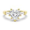 Sterling silver engagement ring featuring a prong-set CZ diamond heart design