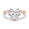 Gold-plated heart engagement ring in 925 sterling silver with CZ stone