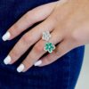 925 Sterling Silver Hellebore Duet Diamond Ring - Image 2