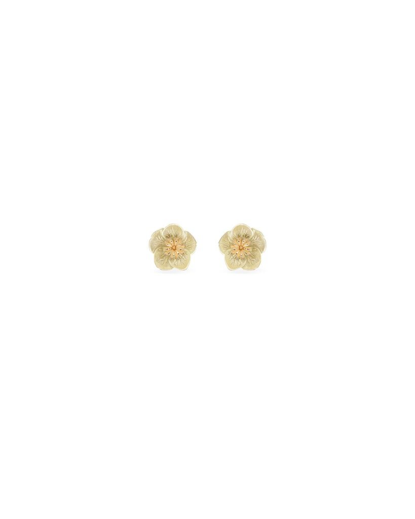 925 Sterling Silver Hellebore Earrings