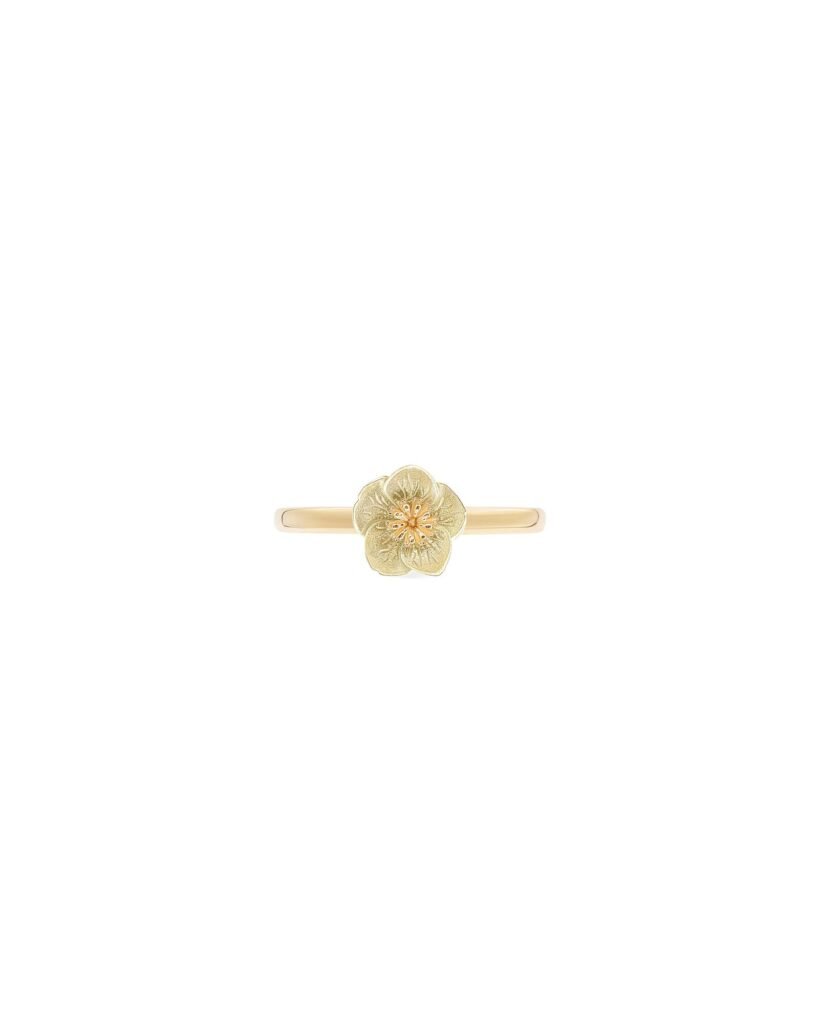 925 Sterling Silver Hellebore Ring