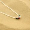 925 Sterling Silver Heritage National Day Edition Diamond Pearl Necklace - Image 4