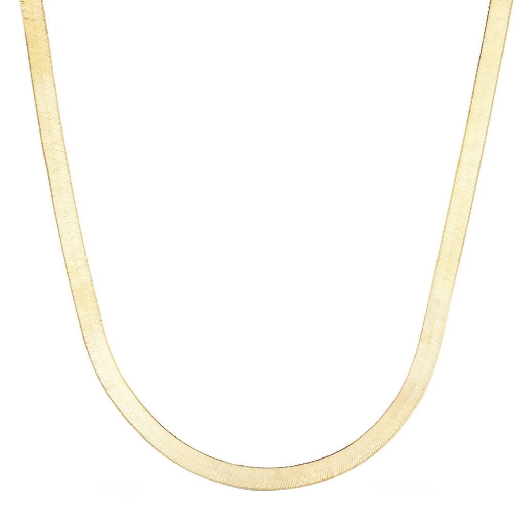925 Sterling Silver Herringbone Necklace