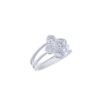 925 Sterling Silver Honey Comb Diamond Ring