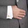 925 Sterling Silver Hook Cufflinks with polished finish and curled tips