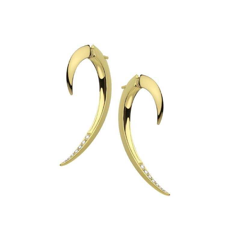 925 Sterling Silver Hook Diamond Earrings