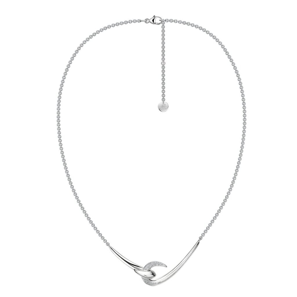 925 Sterling Silver Hook Diamond Pendant