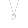 925 Sterling Silver Hook Heart Diamond Pendant