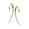 Large hook earrings in 925 sterling silver with curved silhouette