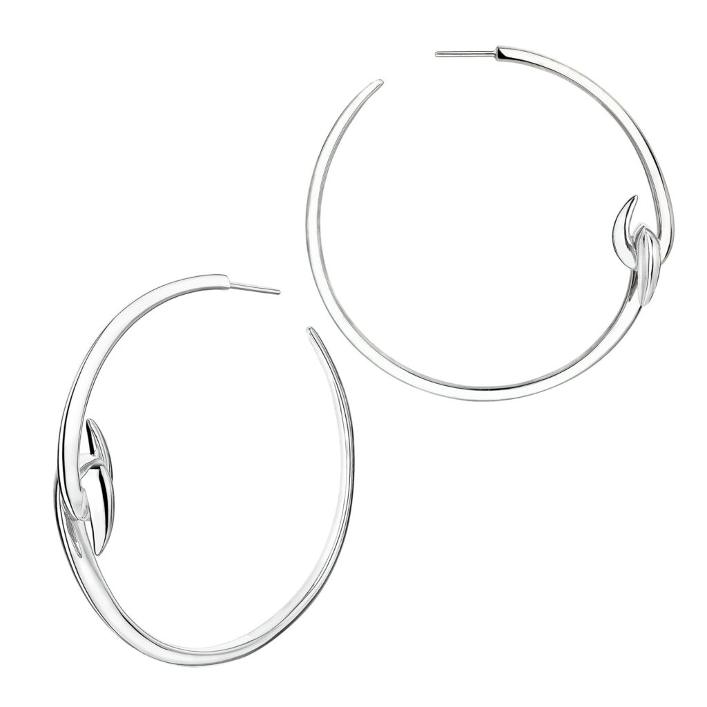 925 Sterling Silver Hook Large Hoop Earrings