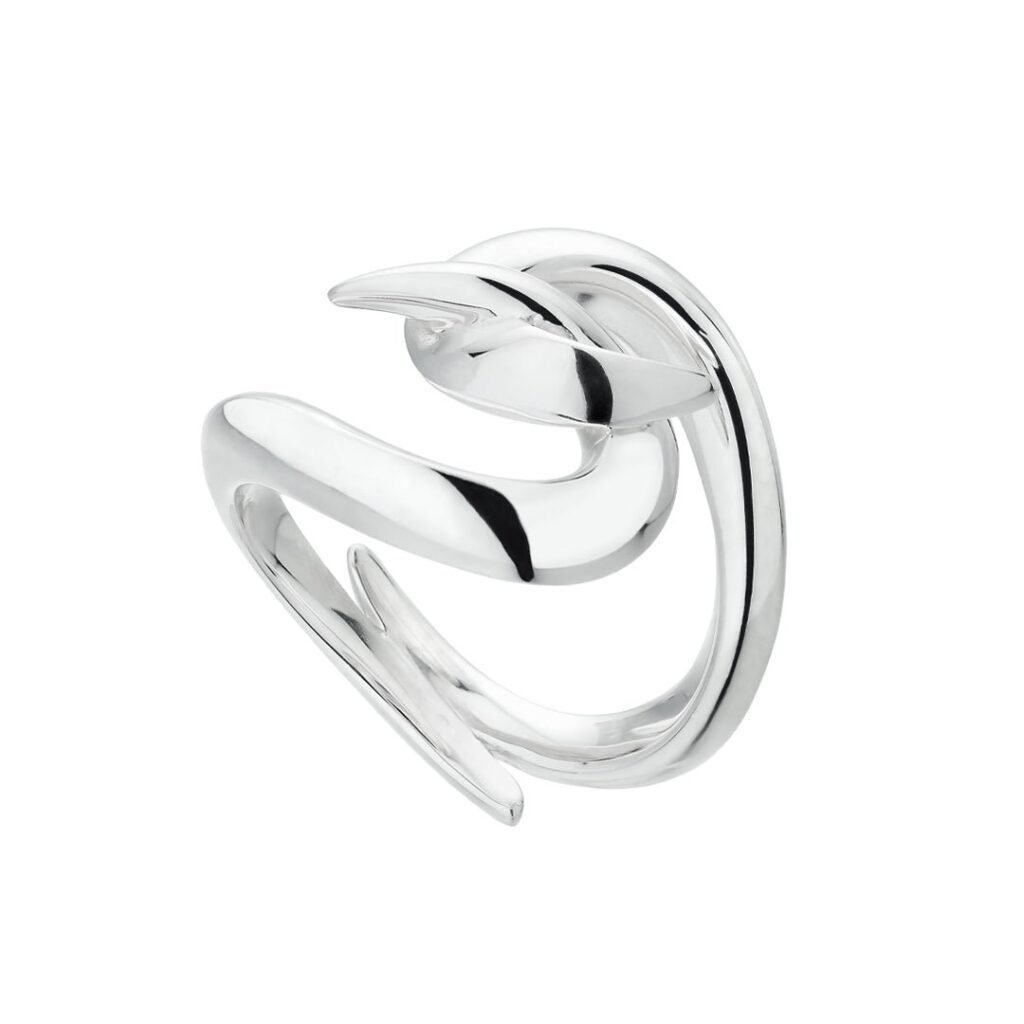 925 Sterling Silver Hook Ring