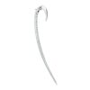 925 Sterling Silver Hook Single Size 4 Earring and Diamond