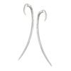 925 sterling silver hook earrings with a bold graduated silhouette