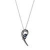 925 Sterling Silver Hooked Pearl Pendant and Black Pearl
