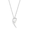 925 sterling silver hooked pearl pendant with curved silhouette