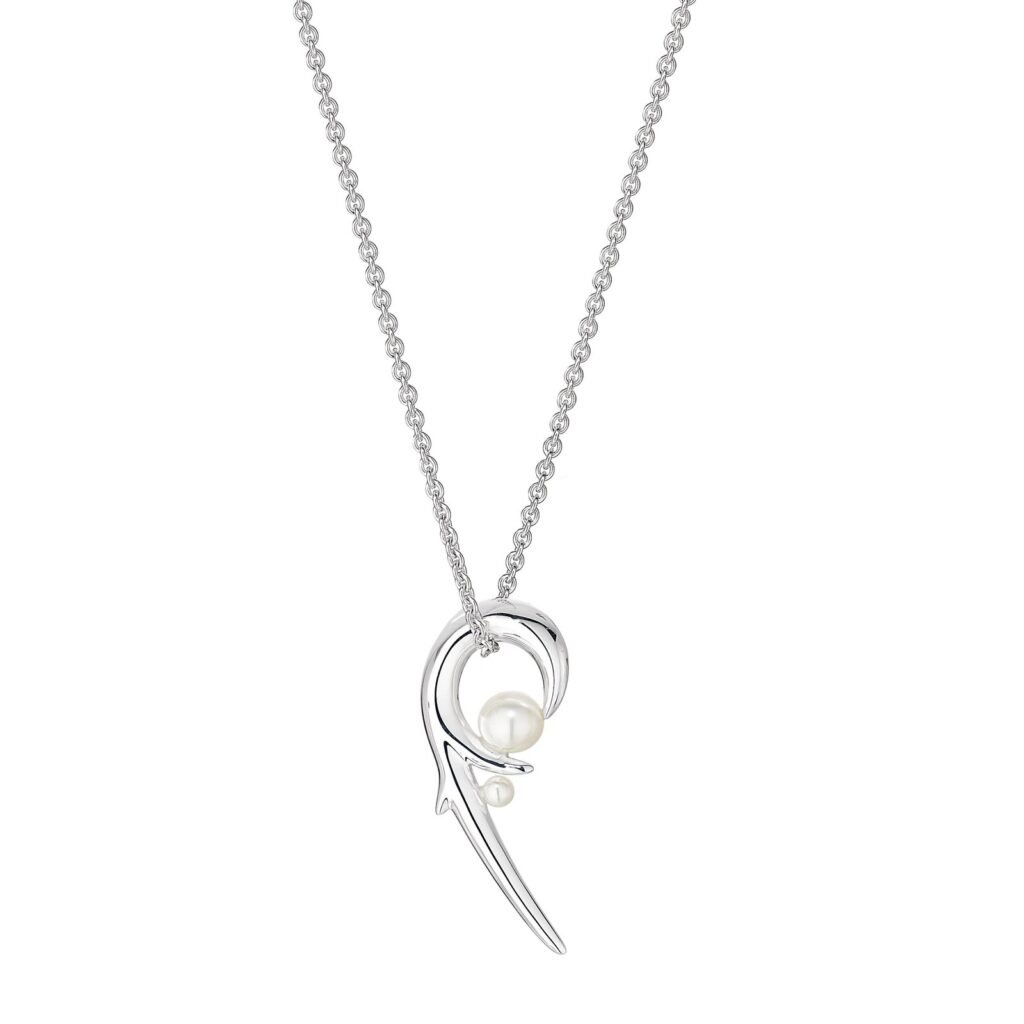 925 Sterling Silver Hooked Pearl Pendant