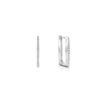 Sterling silver huggie earrings with a clean, modern profile