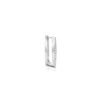 White frosting huggie earrings in 925 sterling silver with thick gold plating