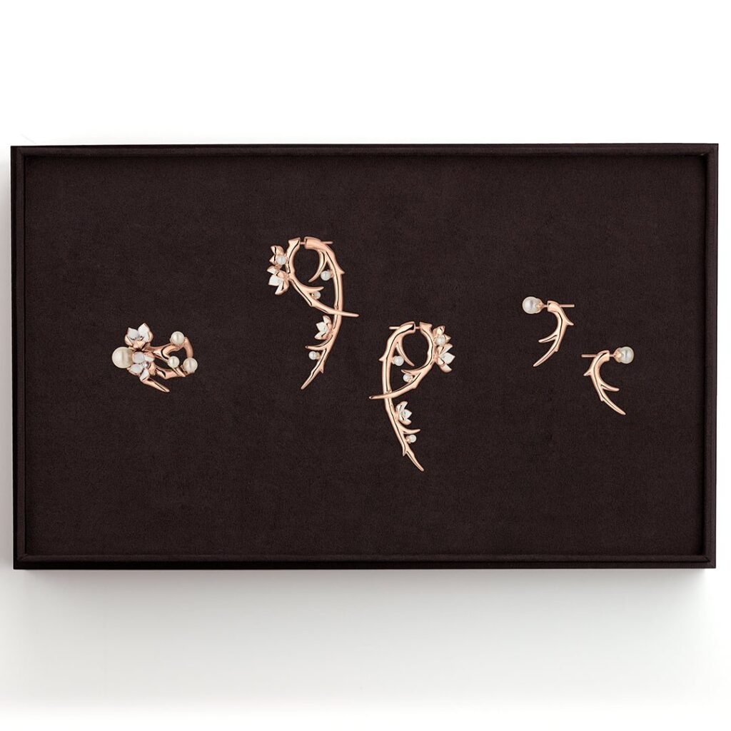925 Sterling Silver Iconic Cherry Blossom Box Set and Diamond Pearl Ring