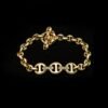 925 Sterling Silver ID bracelet with tri-link pendant details