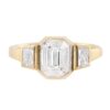 925 Sterling Silver Illusion Diamond Deco Ring