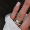 925 Sterling Silver Illusion Diamond Thick Bezel Ring - Image 4